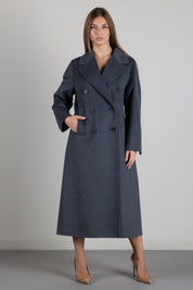 Vicolo Cappotto Lungo Doppiopetto TAC0011 GRIGIO MELANGE