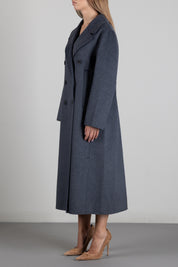 Vicolo Cappotto Lungo Doppiopetto TAC0011 GRIGIO MELANGE
