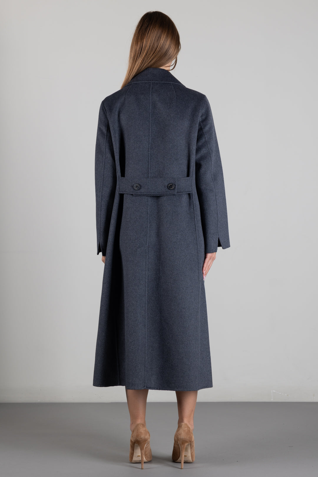 Vicolo Cappotto Lungo Doppiopetto TAC0011 GRIGIO MELANGE