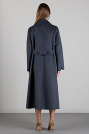 Vicolo Cappotto Lungo Doppiopetto TAC0011 GRIGIO MELANGE