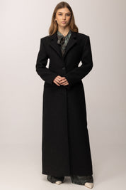 Pinko Cappotto Lungo In Misto Lana 106123 A30G MARRONE LIQUIRIZIA