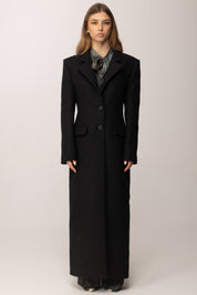 Pinko Cappotto Lungo In Misto Lana 106123 A30G MARRONE LIQUIRIZIA