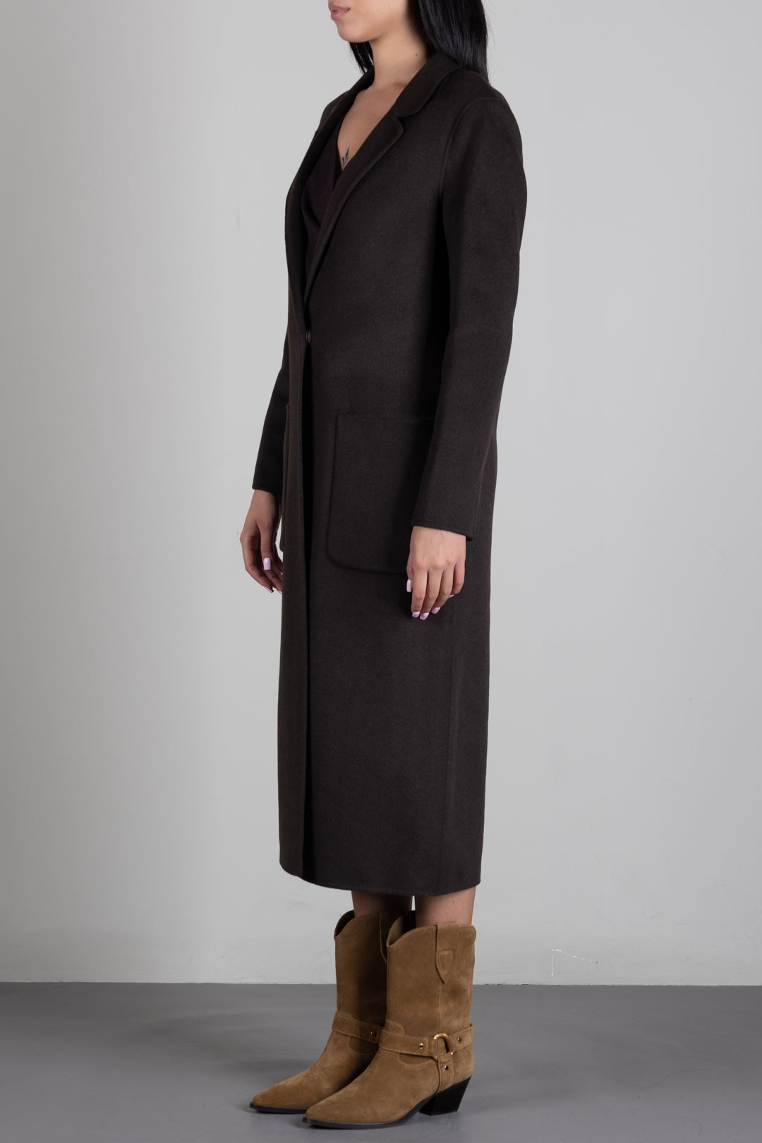 Vicolo Cappotto Lungo In Misto Lana TAC0002 FONDENTE