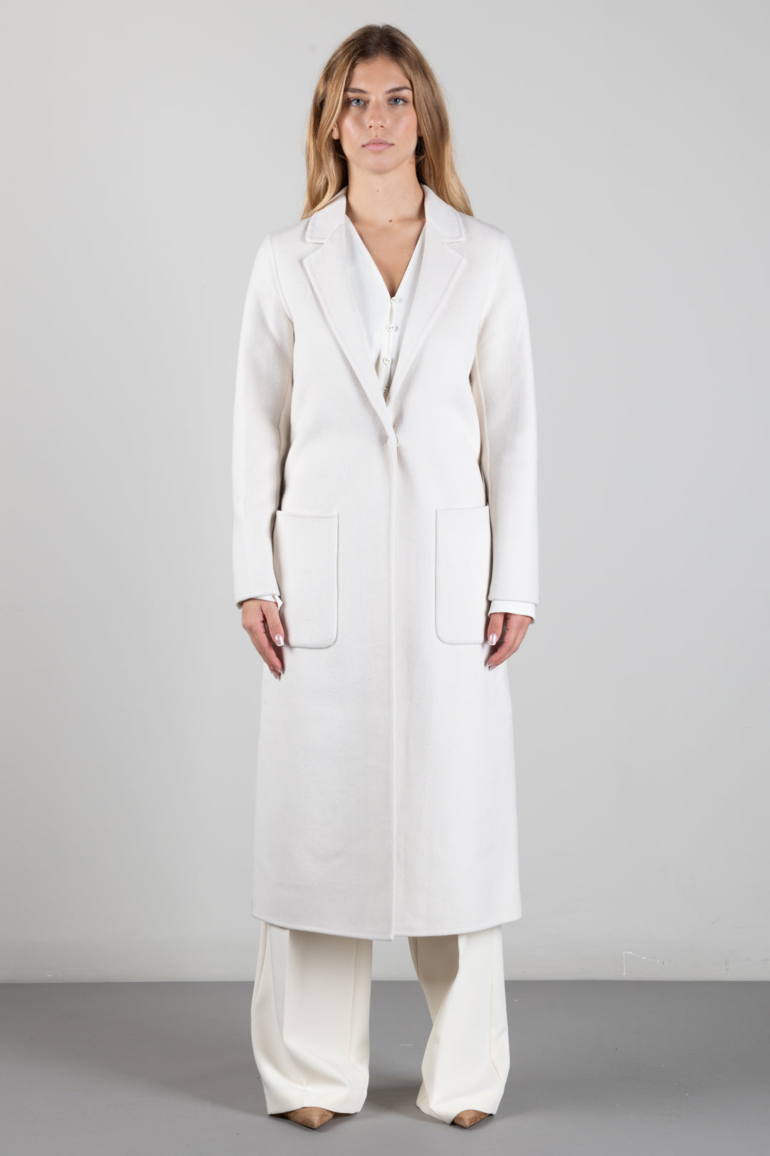 Vicolo Cappotto Lungo In Misto Lana TAC0002 INTONACO