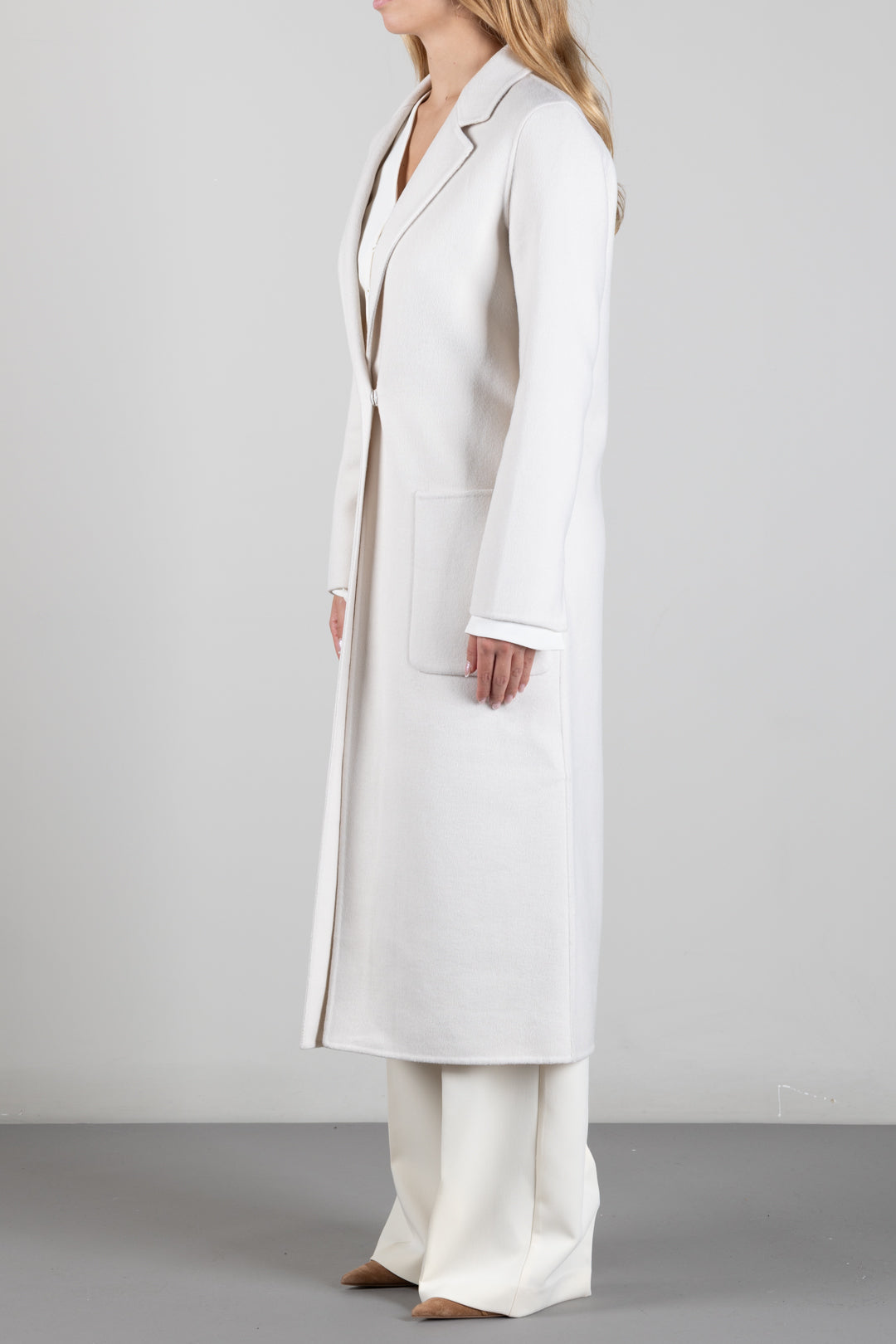Vicolo Cappotto Lungo In Misto Lana TAC0002 INTONACO