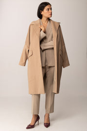 Khloe Femme Cappotto Over con Tasche Laterali CAMMELLO