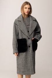 Khloe Femme Cappotto Over Double Face GRIGIO