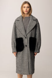 Khloe Femme Cappotto Over Double Face GRIGIO