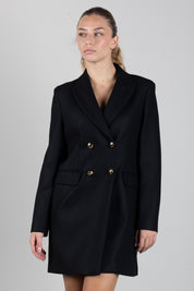 Elisabetta Franchi Bambina Cappotto Sfiancato Doppiopetto con Bottoni Logati EFCT0080TV155.N000