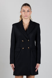 Elisabetta Franchi Bambina Cappotto Sfiancato Doppiopetto con Bottoni Logati EFCT0080TV155.N000