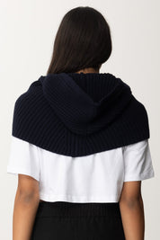 Pinko Cappuccio In Maglia con Logo 104494 BLU MARINO CUPO