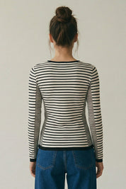 Elisabetta Franchi Cardigan a Righe MK04T61E2 NERO/BURRO