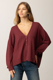 Manila Grace Cardigan Ampio M438VU BURGUNDY