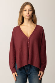 Manila Grace Cardigan Ampio M438VU BURGUNDY