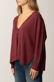 Manila Grace Cardigan Ampio M438VU BURGUNDY