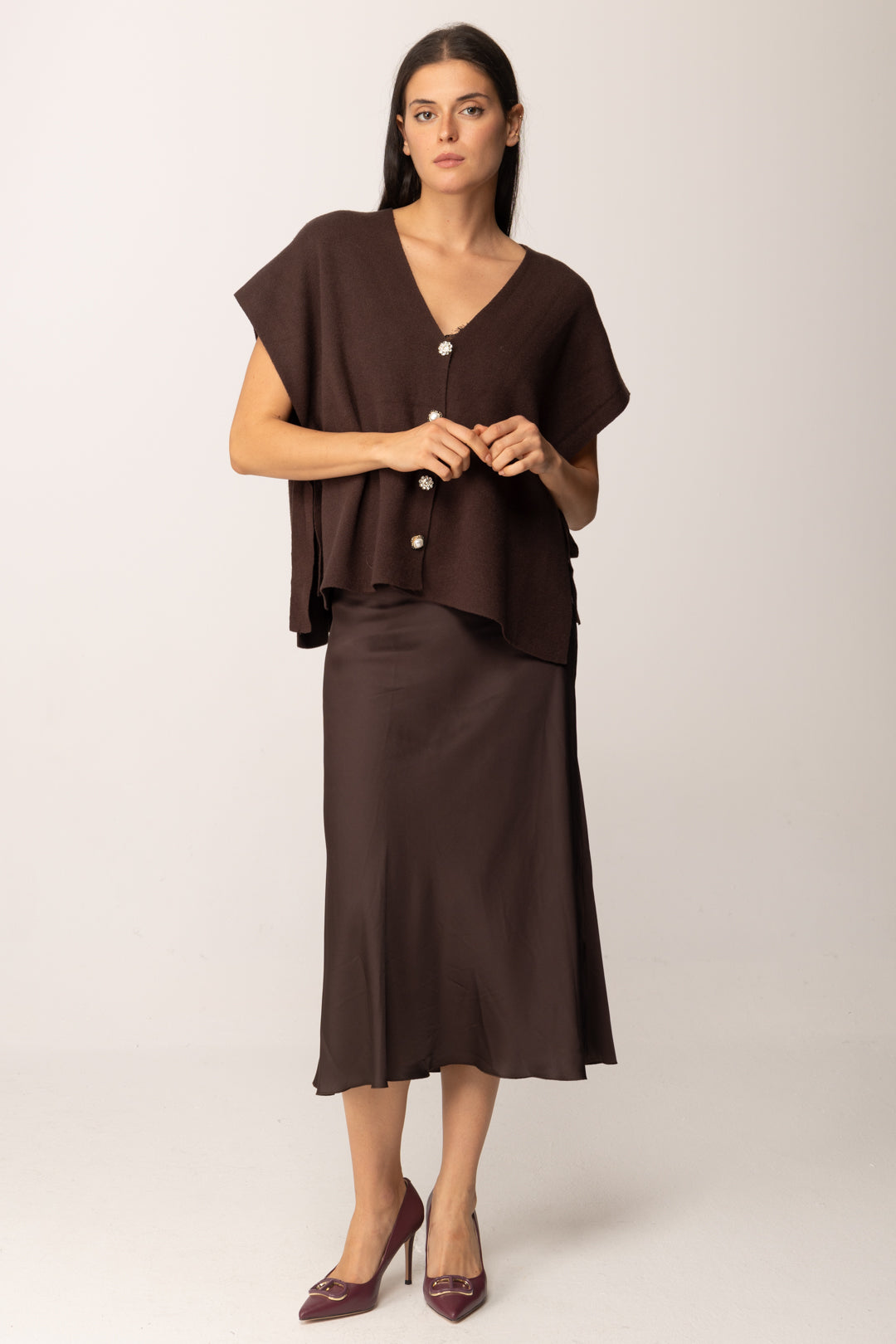 Khloe Femme Cardigan Aperti Ai Lati con Fiocchi MORO