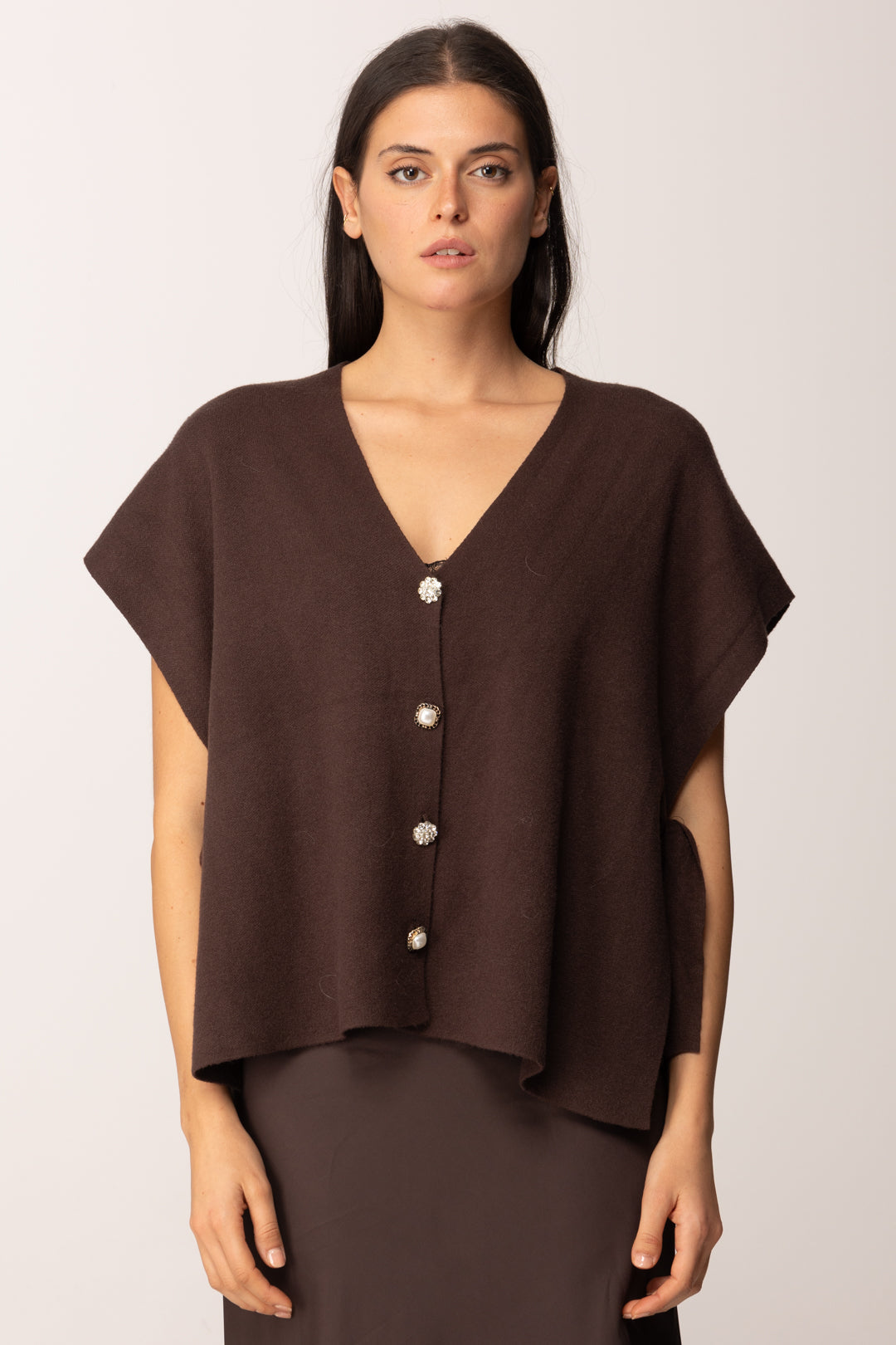 Khloe Femme Cardigan Aperti Ai Lati con Fiocchi MORO