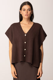 Khloe Femme Cardigan Aperti Ai Lati con Fiocchi MORO