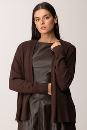 Khloe Femme Cardigan Aperto con Tasche MORO