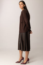 Khloe Femme Cardigan Aperto con Tasche MORO