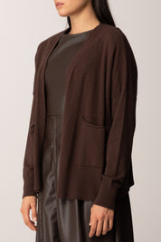 Khloe Femme Cardigan Aperto con Tasche MORO
