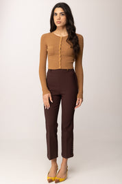 Elisabetta Franchi Cardigan Crop In Maglia a Micro-trecce MK88B61E2 DAINO