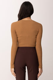 Elisabetta Franchi Cardigan Crop In Maglia a Micro-trecce MK88B61E2 DAINO