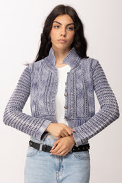 Pinko Cardigan Cropped a Trecce In Cotone 106858 A3BA Y80