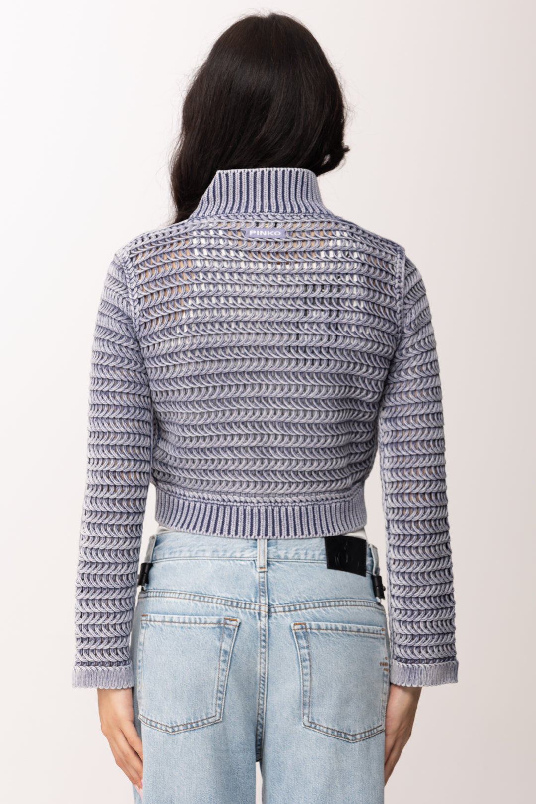 Pinko Cardigan Cropped a Trecce In Cotone 106858 A3BA Y80