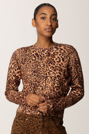 Twin-set Cardigan e Top Animalier In Maglia 252TP3633 ST.ANIMALIER COFFEE/LAND