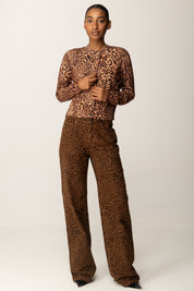 Twin-set Cardigan e Top Animalier In Maglia 252TP3633 ST.ANIMALIER COFFEE/LAND