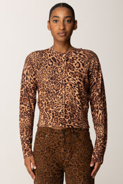 Twin-set Cardigan e Top Animalier In Maglia 252TP3633 ST.ANIMALIER COFFEE/LAND