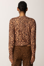 Twin-set Cardigan e Top Animalier In Maglia 252TP3633 ST.ANIMALIER COFFEE/LAND