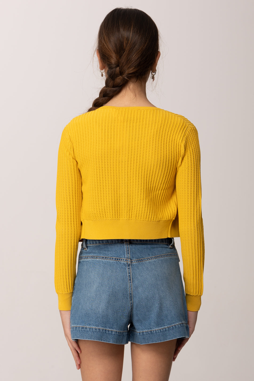 Elisabetta Franchi Bambina Cardigan In Costina Punzonata EFMA190CFL107.2033