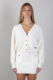 Elisabetta Franchi Bambina Cardigan In Cotone con Bottoni Logati EFMA203CFL159.0077
