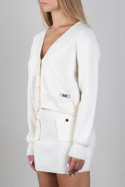 Elisabetta Franchi Bambina Cardigan In Cotone con Bottoni Logati EFMA203CFL159.0077
