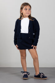 Elisabetta Franchi Bambina Cardigan In Cotone con Bottoni Logati EFMA203CFL159.4462
