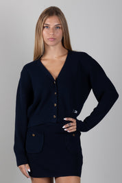 Elisabetta Franchi Bambina Cardigan In Cotone con Bottoni Logati EFMA203CFL159.4462