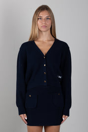 Elisabetta Franchi Bambina Cardigan In Cotone con Bottoni Logati EFMA203CFL159.4462