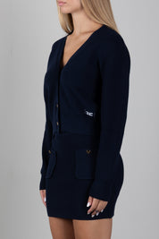 Elisabetta Franchi Bambina Cardigan In Cotone con Bottoni Logati EFMA203CFL159.4462
