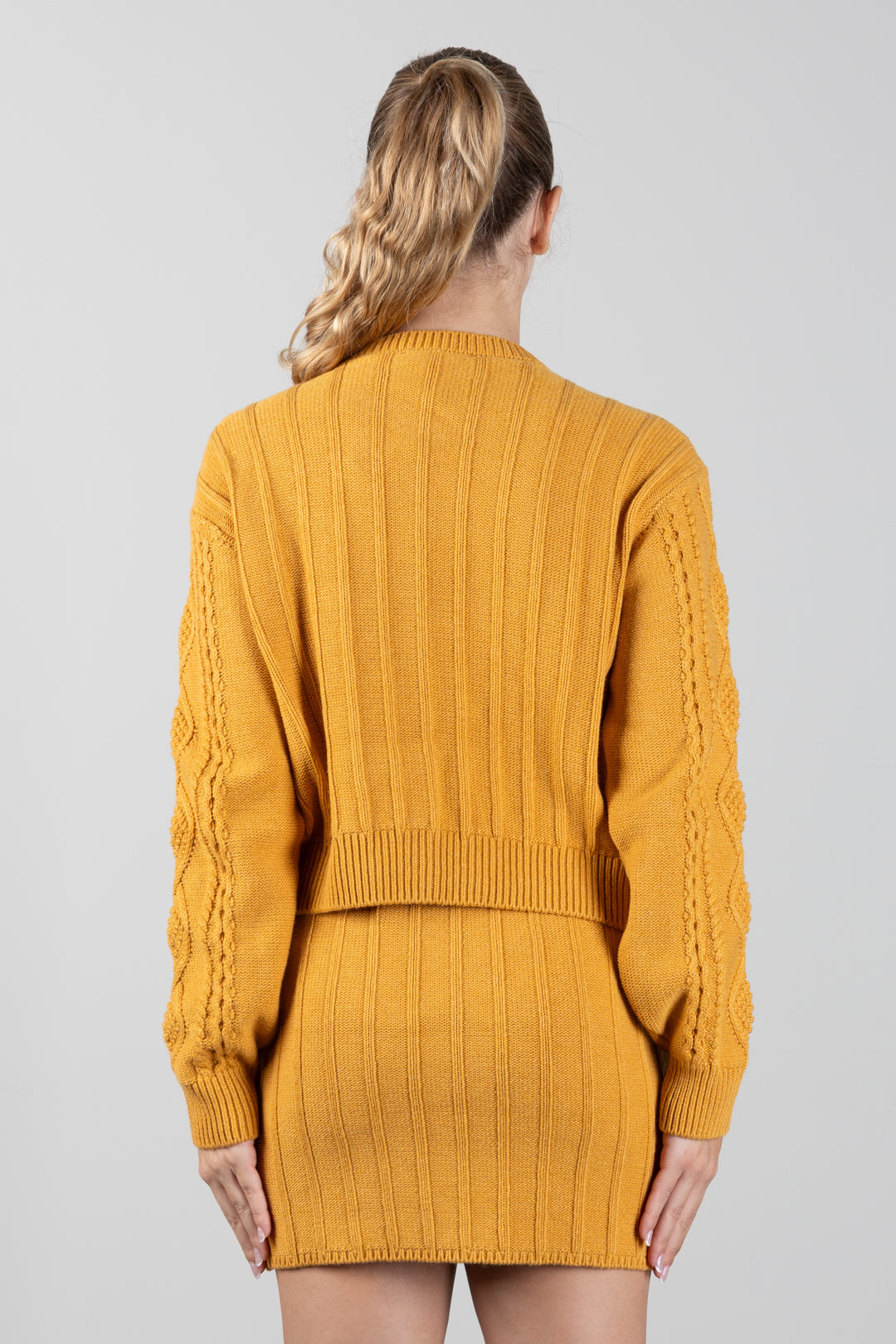 Elisabetta Franchi Bambina Cardigan In Maglia con Lavorazione a Trecce e Logo EFMA213CFL098.7205