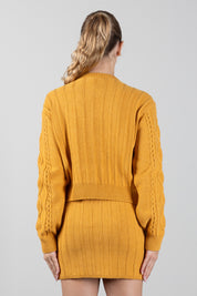 Elisabetta Franchi Bambina Cardigan In Maglia con Lavorazione a Trecce e Logo EFMA213CFL098.7205