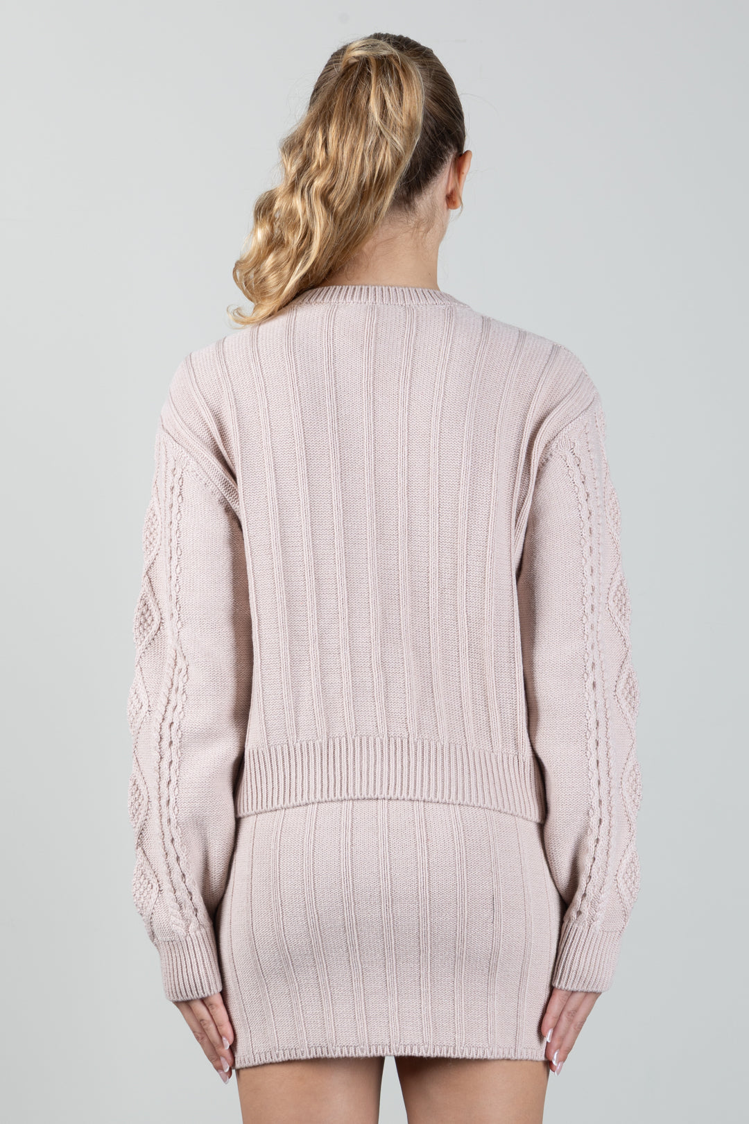 Elisabetta Franchi Bambina Cardigan In Maglia con Lavorazione a Trecce e Logo EFMA213CFL098.C863