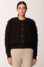 Khloe Femme Cardigan In Maglia con Texture 3d MORO