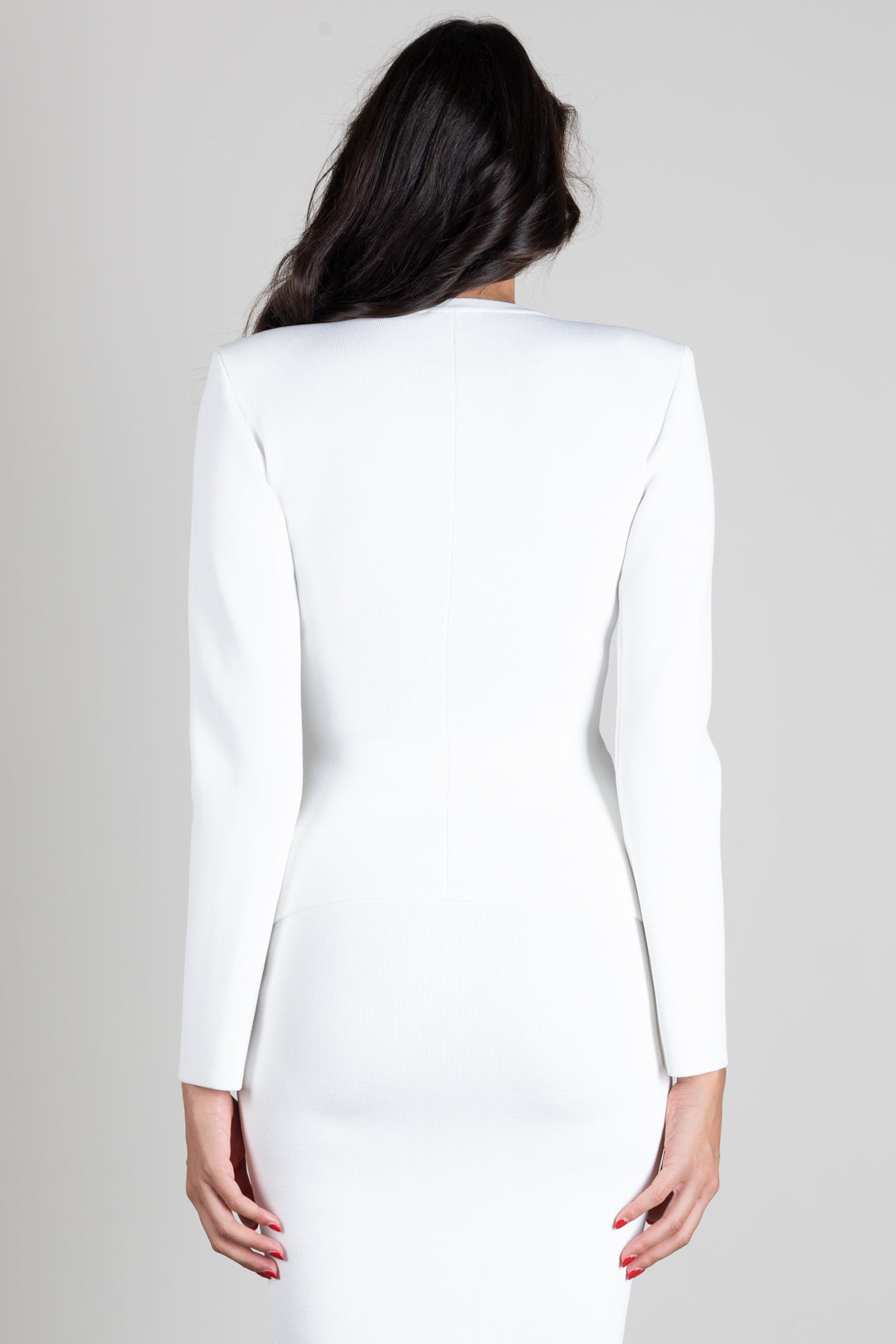 Elisabetta Franchi Cardigan In Maglia con Zip Dorate MK68B66E2 AVORIO