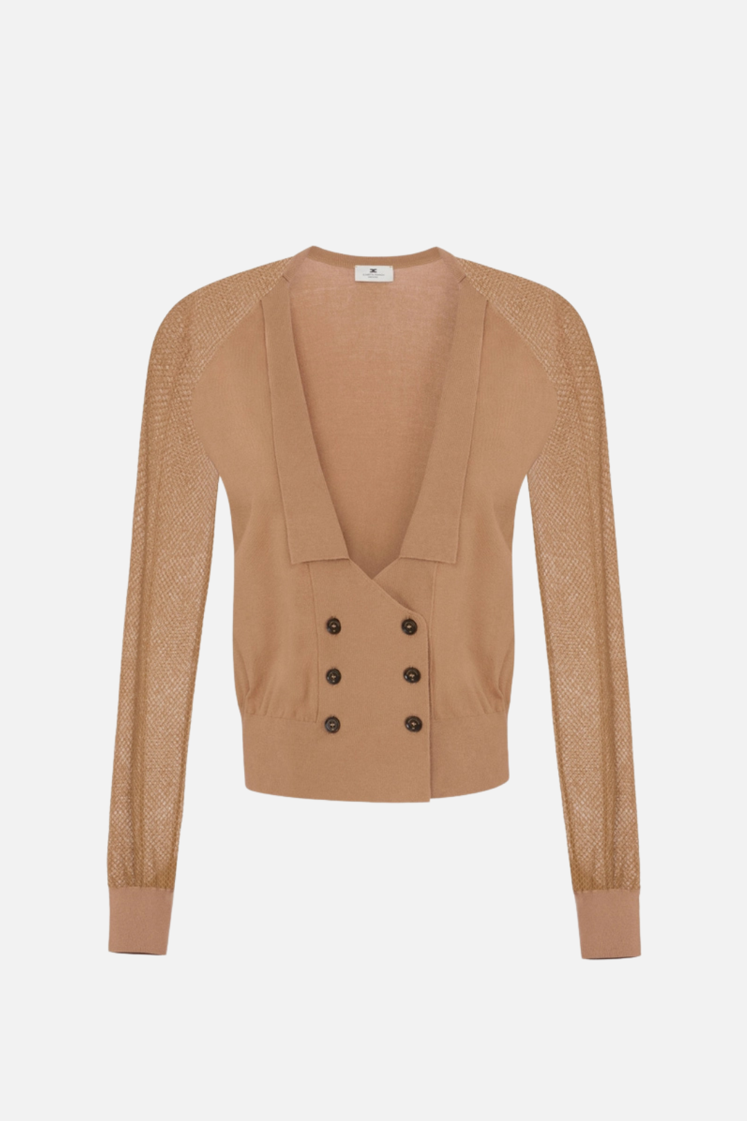 Elisabetta Franchi Cardigan In Maglia e Rete MK30Q66E2 DAINO