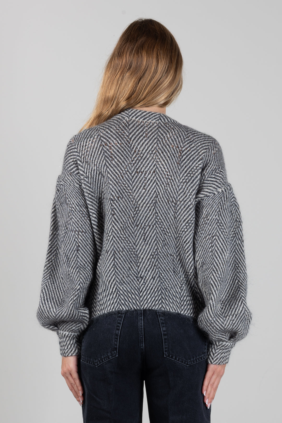 Twin-set Cardigan In Misto Mohair con Lurex 262TT3400 BIC.GEOMETRIC BLACK/