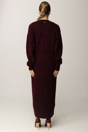 Patrizia Pepe Cardigan Lungo In Maglia Morbida 2K0323 K293 PURPLE RED