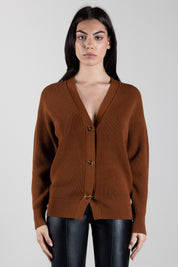 Elisabetta Franchi Cardigan Scollo a V con Bottoni Catenella MK01S66E2 SIGARO