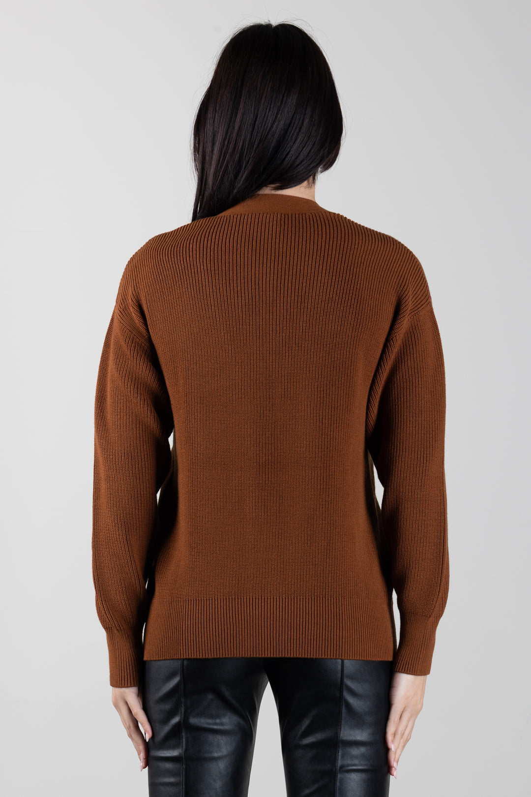 Elisabetta Franchi Cardigan Scollo a V con Bottoni Catenella MK01S66E2 SIGARO